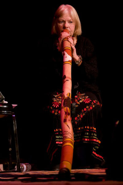 Cloudfire: Janet playing didjeridu, Gualala Arts Center, June, 2011 Cloudfire: Janet playing didjeridu, Gualala Arts Center, June, 2011